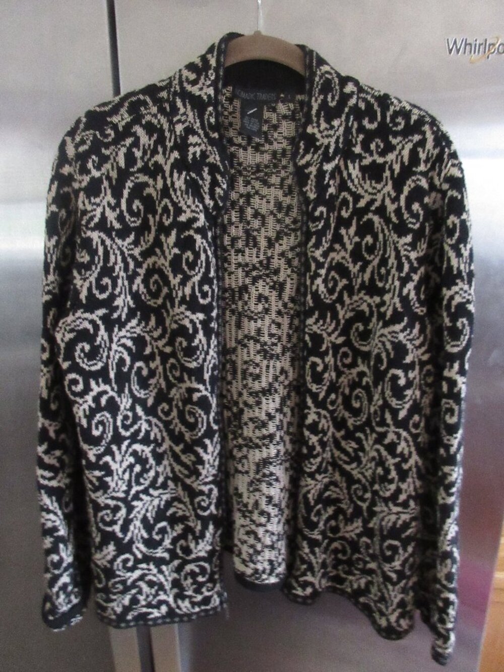 vintage nomadic traders zip cardigan sweater L